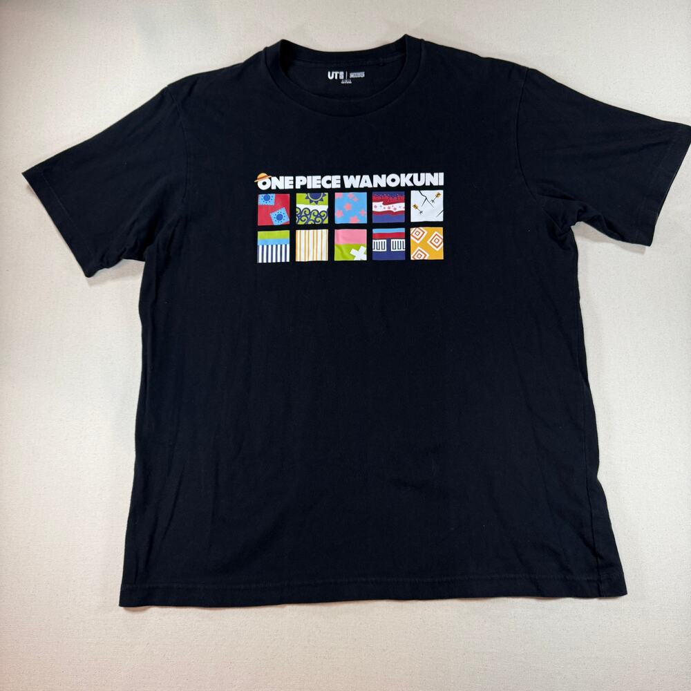 Uniqlo UT x One Piece Wano Kuni Graphic T-Shirt Men's L Black Anime